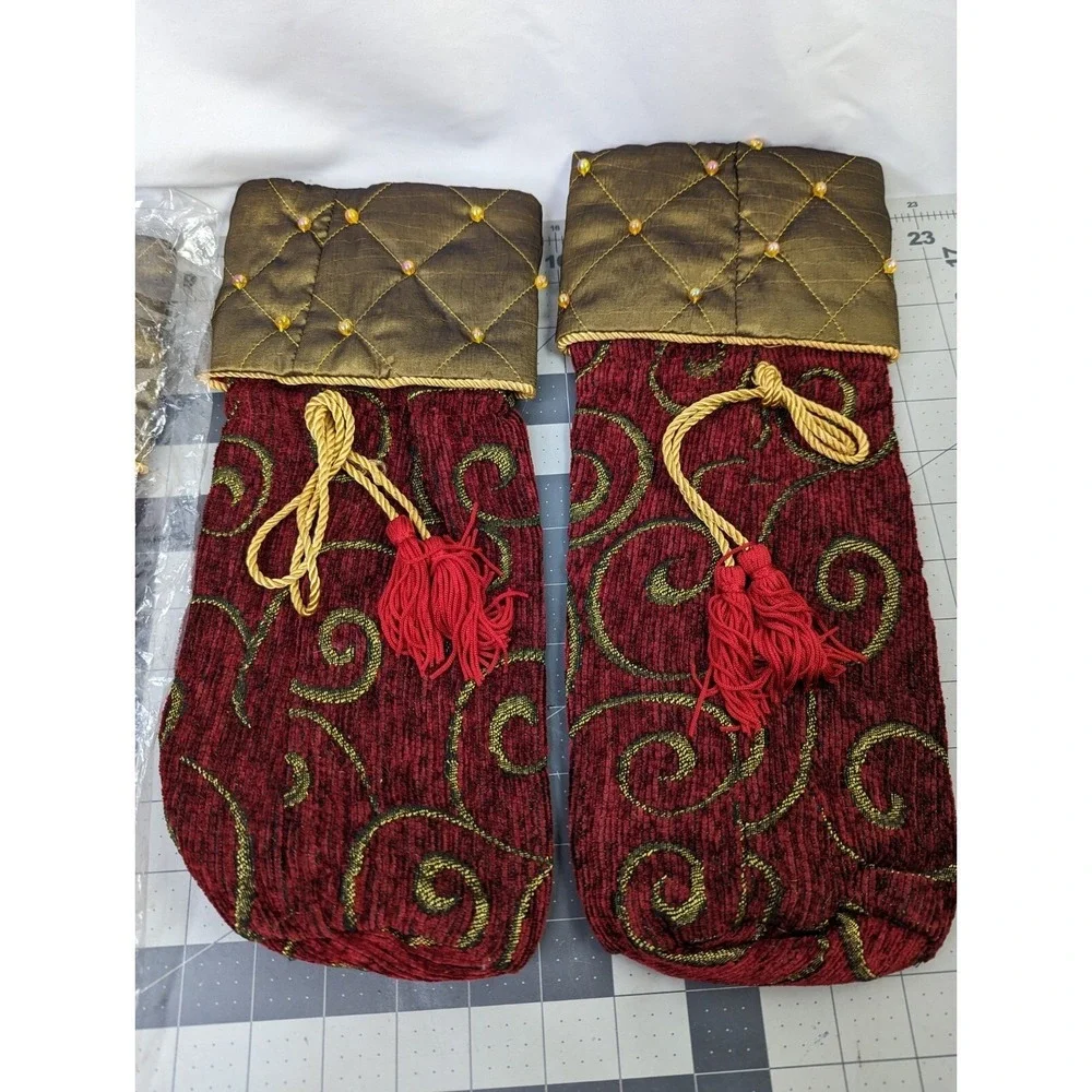 Dansk Roman Holiday Bottle‎ Holder Gift Bag 14 Inch Lot of 3